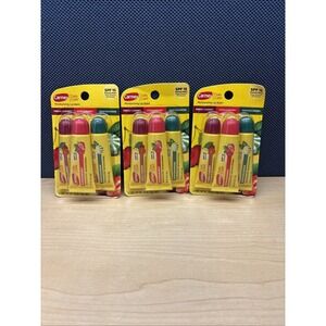 Lot Of 3 Carmex 3-Pack Daily Care Lip Balm SPF15 Cherry Strawberry Wintergreen